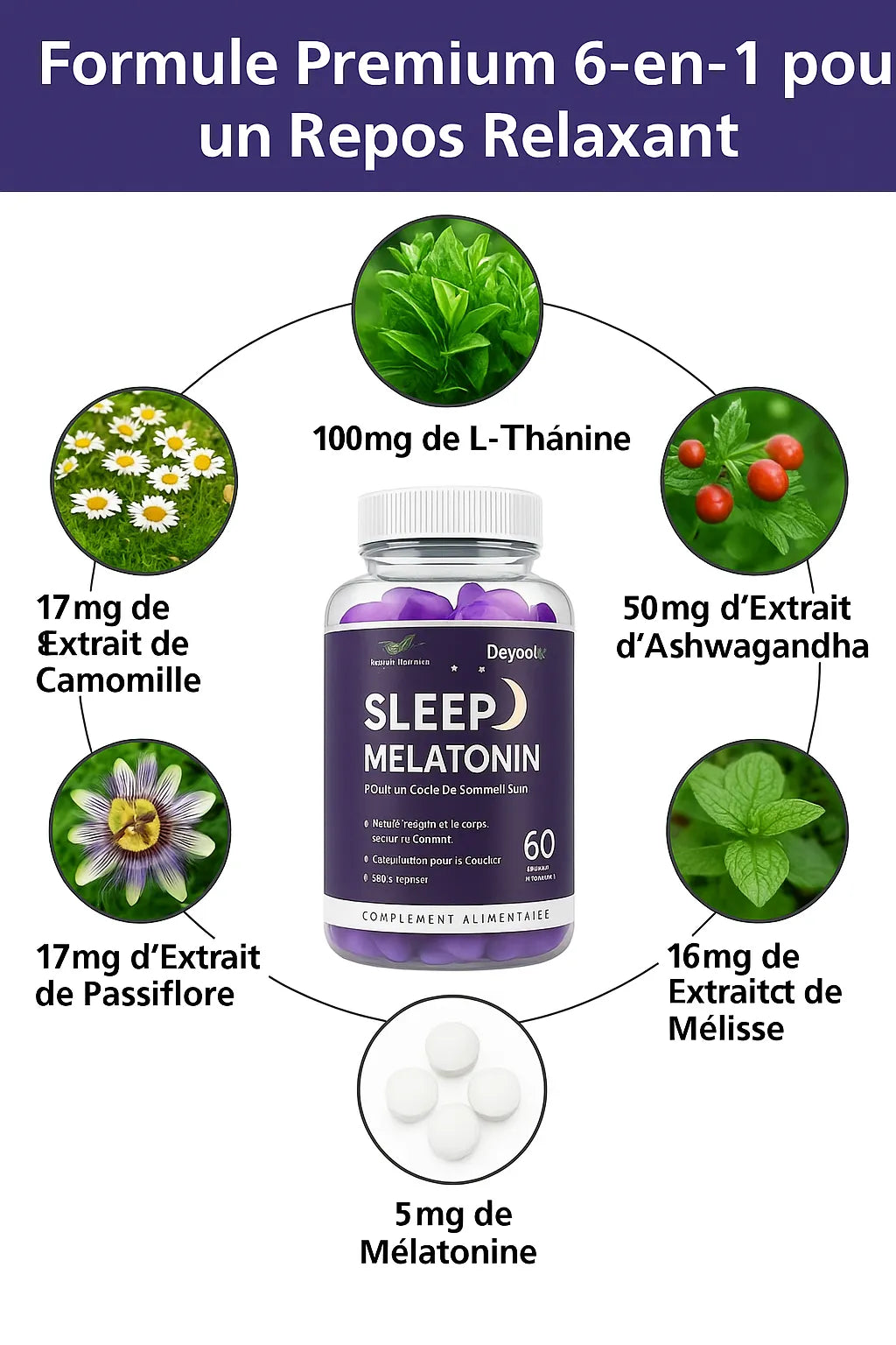 Booster de sommeil avec mélatonine