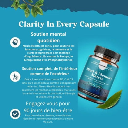 Complément synergique pour l'énergie mentale et la concentration