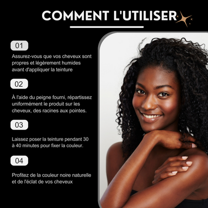 Coloration cheveux noire unisexe