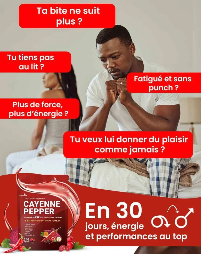 Complément alimentaire en gélules de poivre de Cayenne