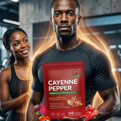 Complément alimentaire en gélules de poivre de Cayenne