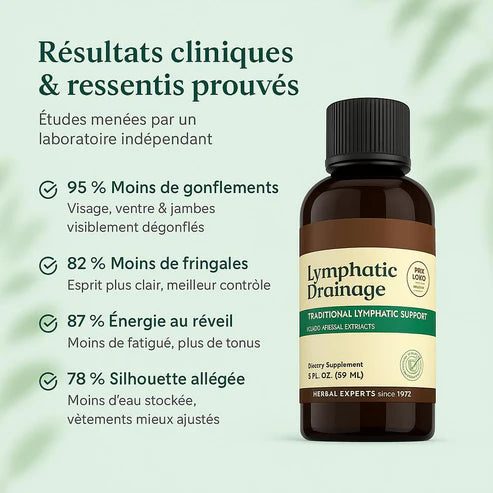 Drainage Lymphatique Liquide – Visage Affiné, Jambes Légères, Ventre Plat
