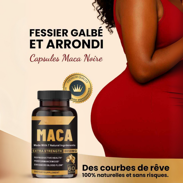 Maca Noire Fesses rebondies, hanches galbées