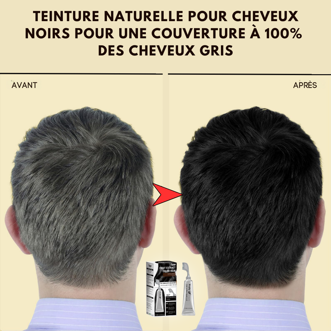 Coloration cheveux noire unisexe